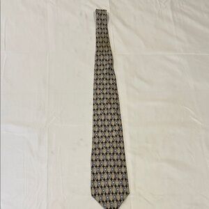 Dellacroce Elegant Patterned Tie 100% Italian Silk Made in USA